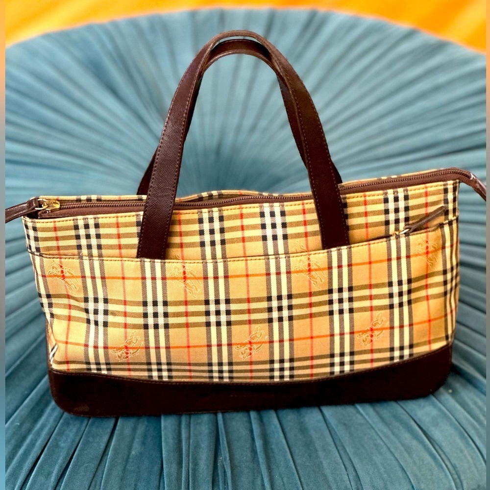 Authentic Burberrys Vintage Checkered Hand Bag